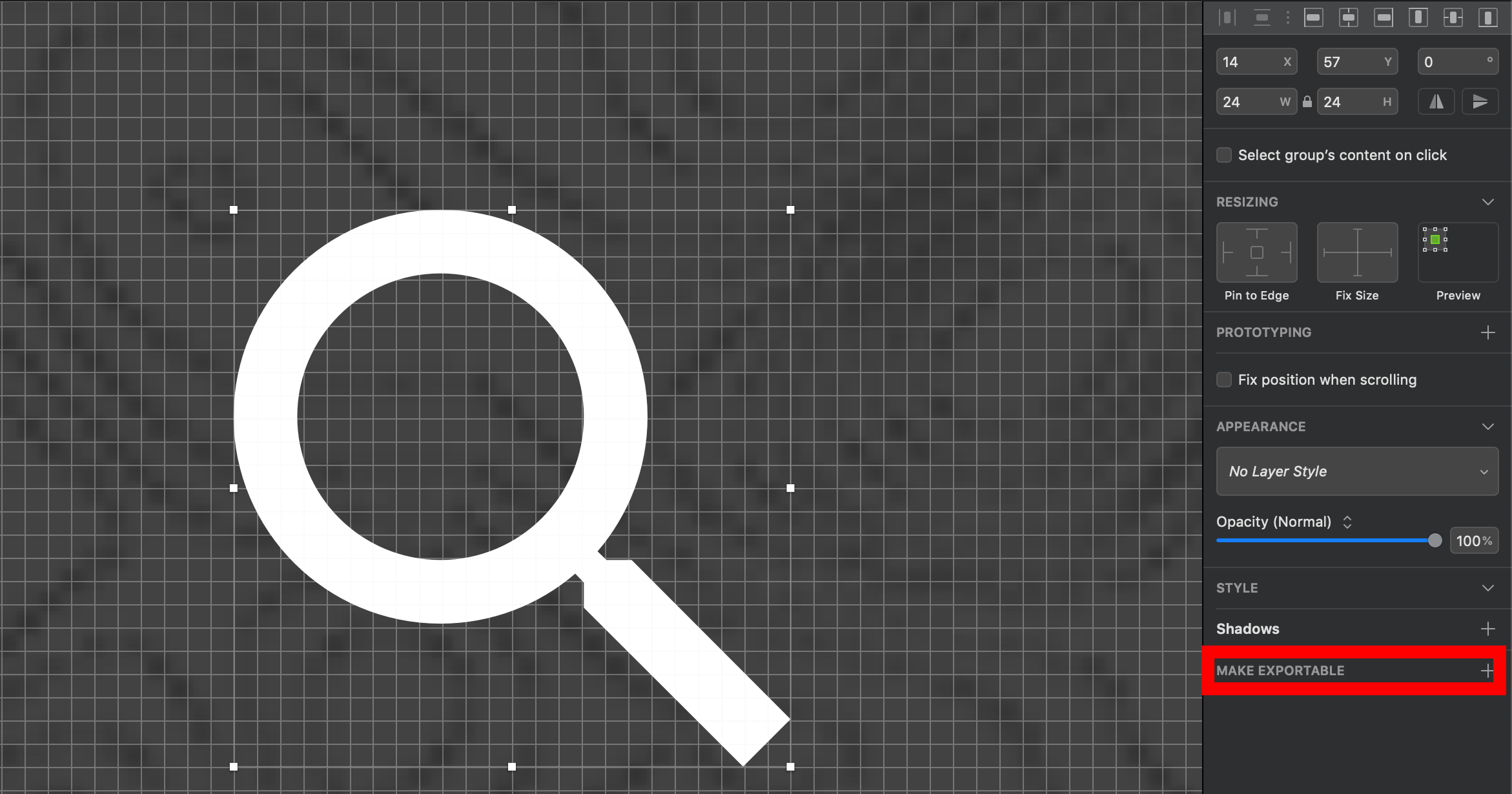 Sketch Search Icon